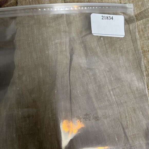 dressbarn 100% Linen Capri Embellished Beaded Legs Pants Pull On Size 20w Beige‎ - Picture 13 of 13